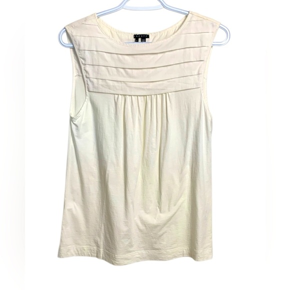Theory Off White Tunic Style Sleeveless Summer Top - Picture 1 of 12